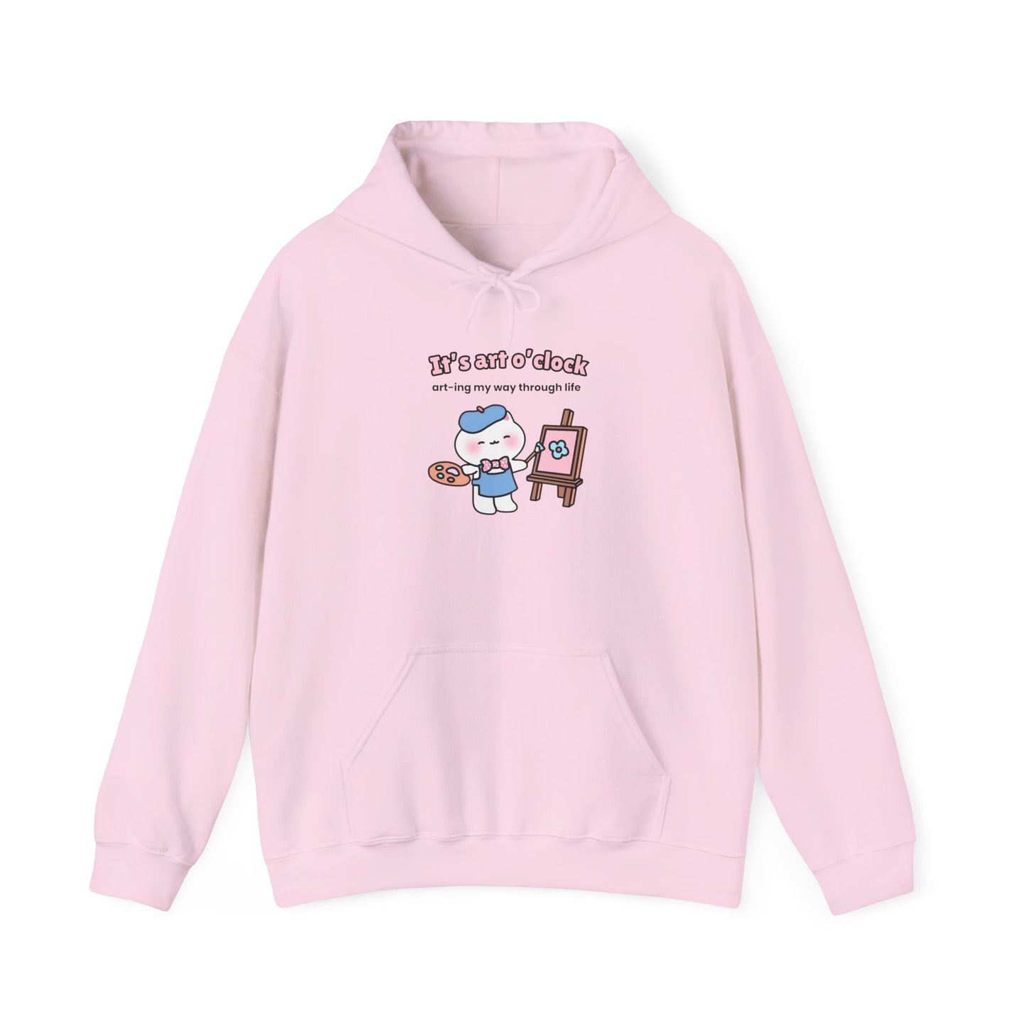 It's Art O'clock – Cozy Unisex Hoodie | Pudding Kitties