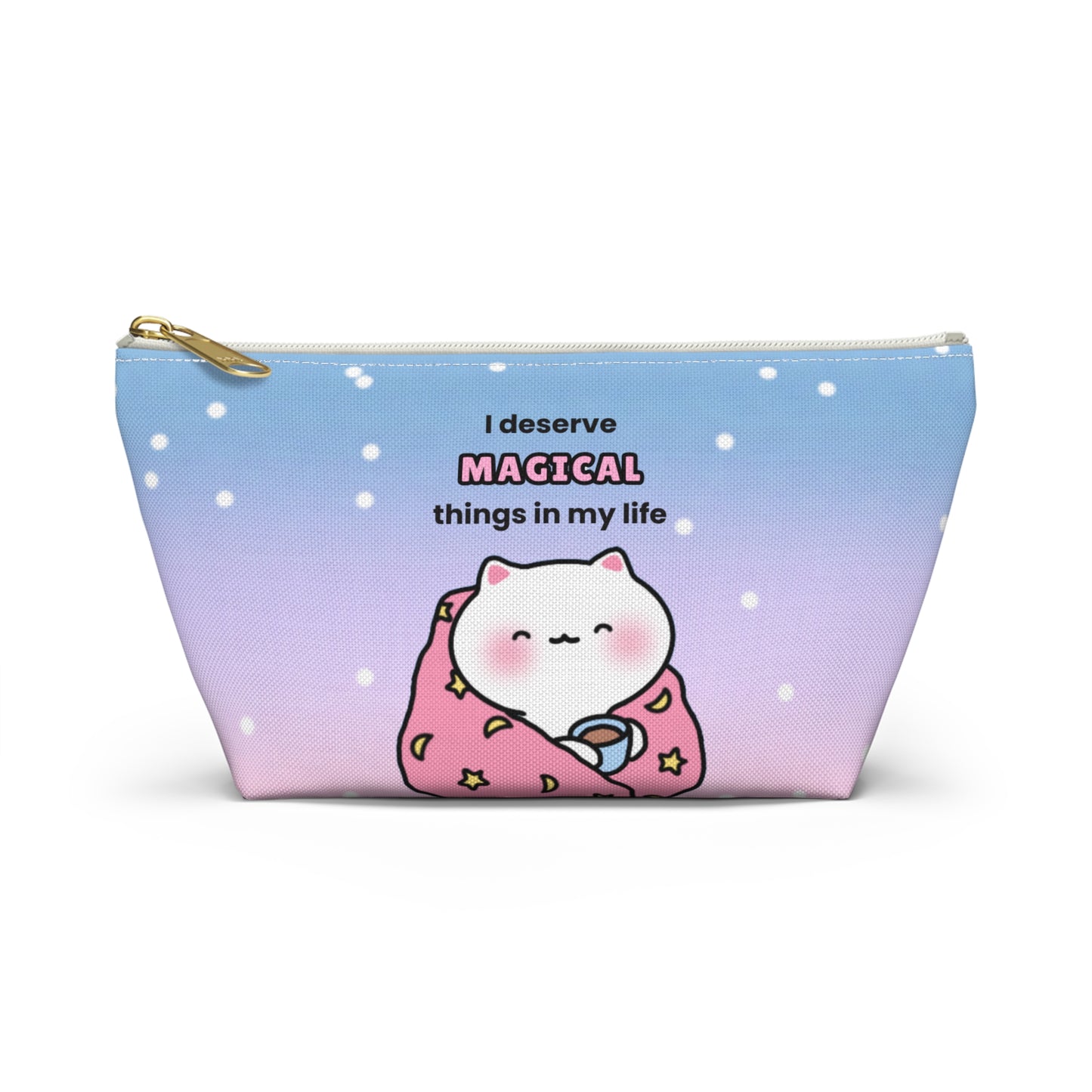 I Deserve Magical Things - Starry Sky Small Accessory Pouch | Pudding Kitties