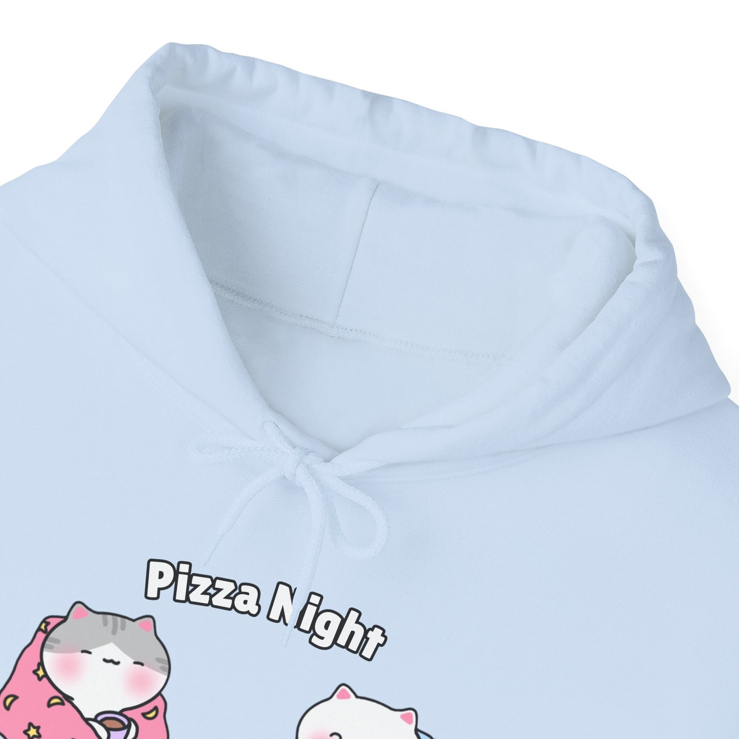 Pizza Night – Cozy Unisex Hoodie | Pudding Kitties