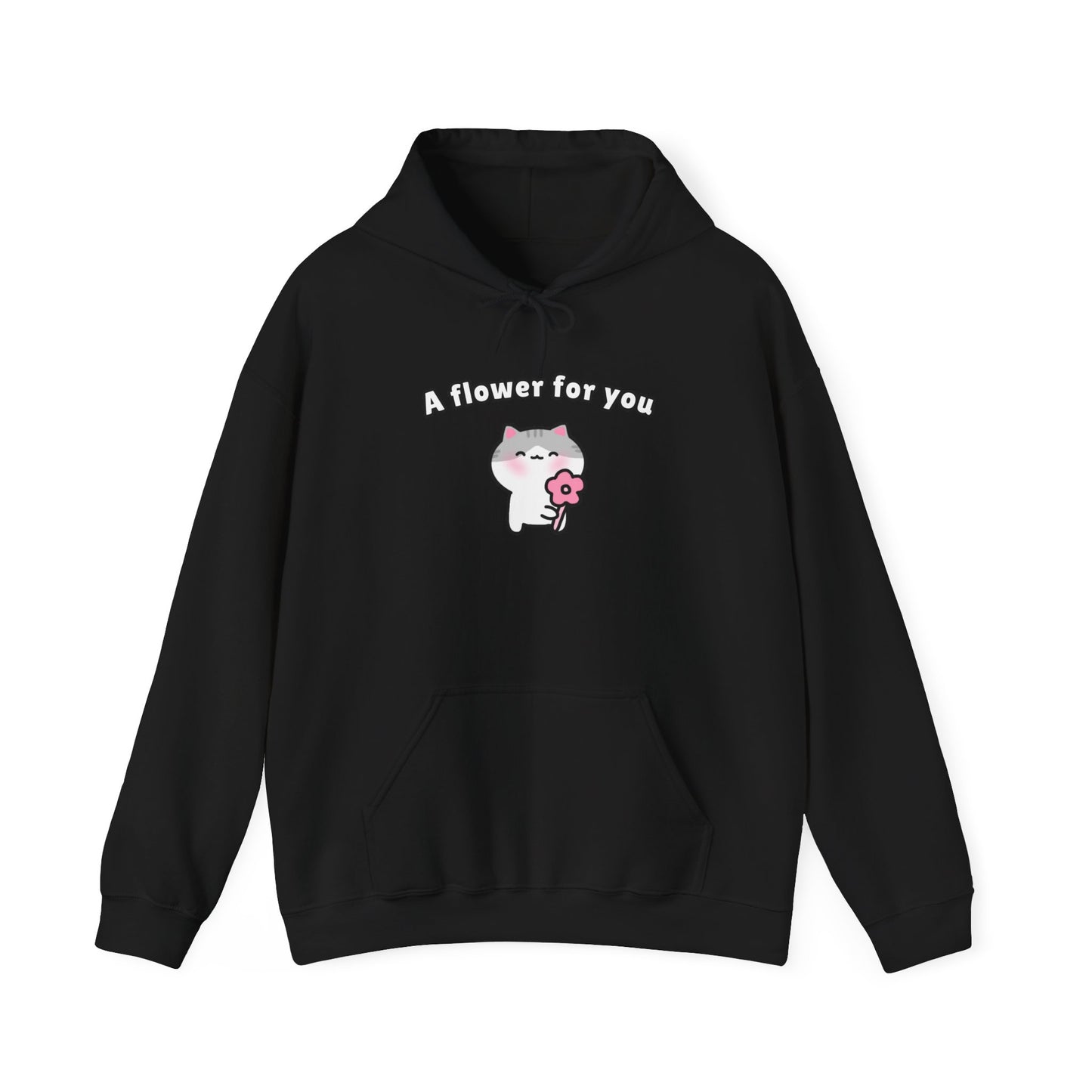 A Flower for You – Cozy Unisex Hoodie | Pudding Kitties