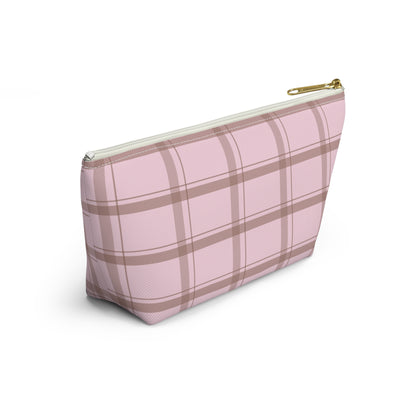 Cookie - Brown Stripes Pink Small Accessory Pouch | Pudding Kitties