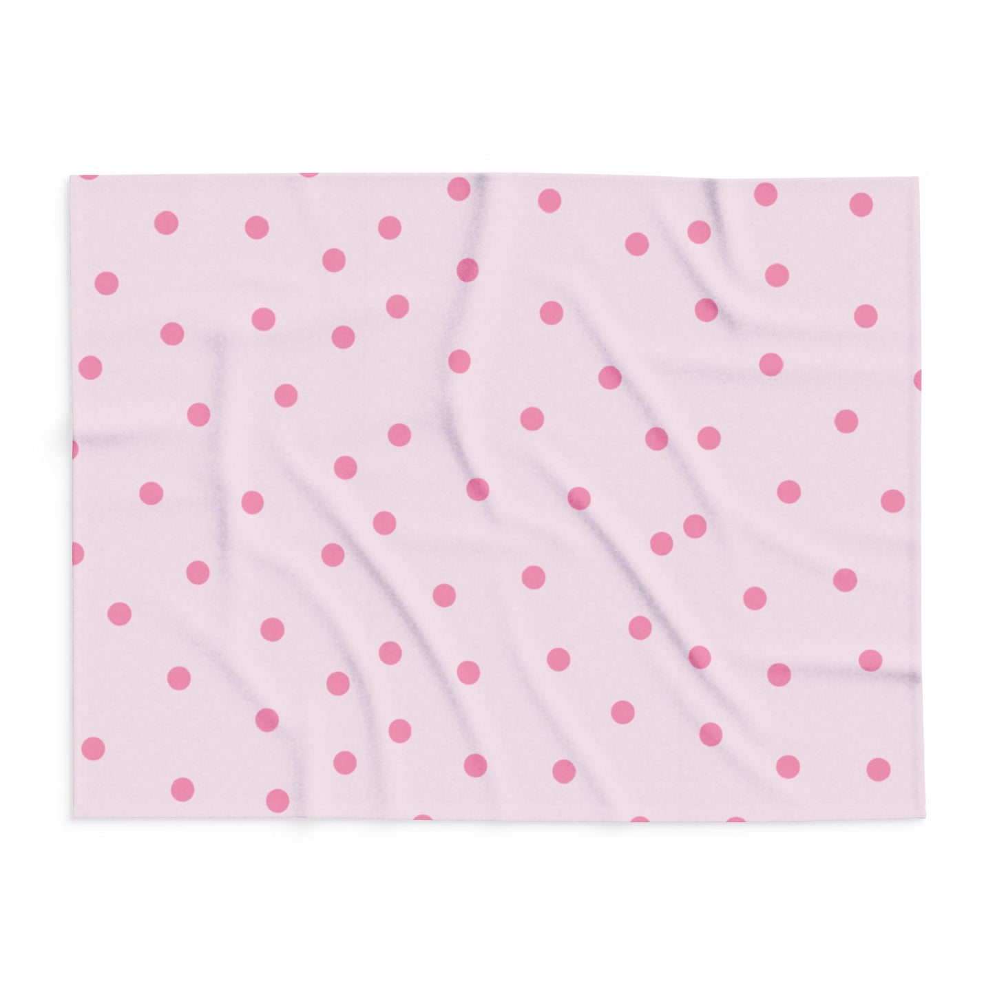 Soft Pink Blanket with White Dots by Lofi Cute Kitties - Soft Arctic Fleece