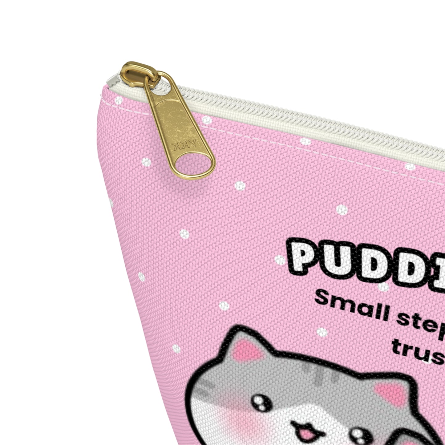 Trust the Process - Pink Small Accessory Pouch | Pudding Kitties