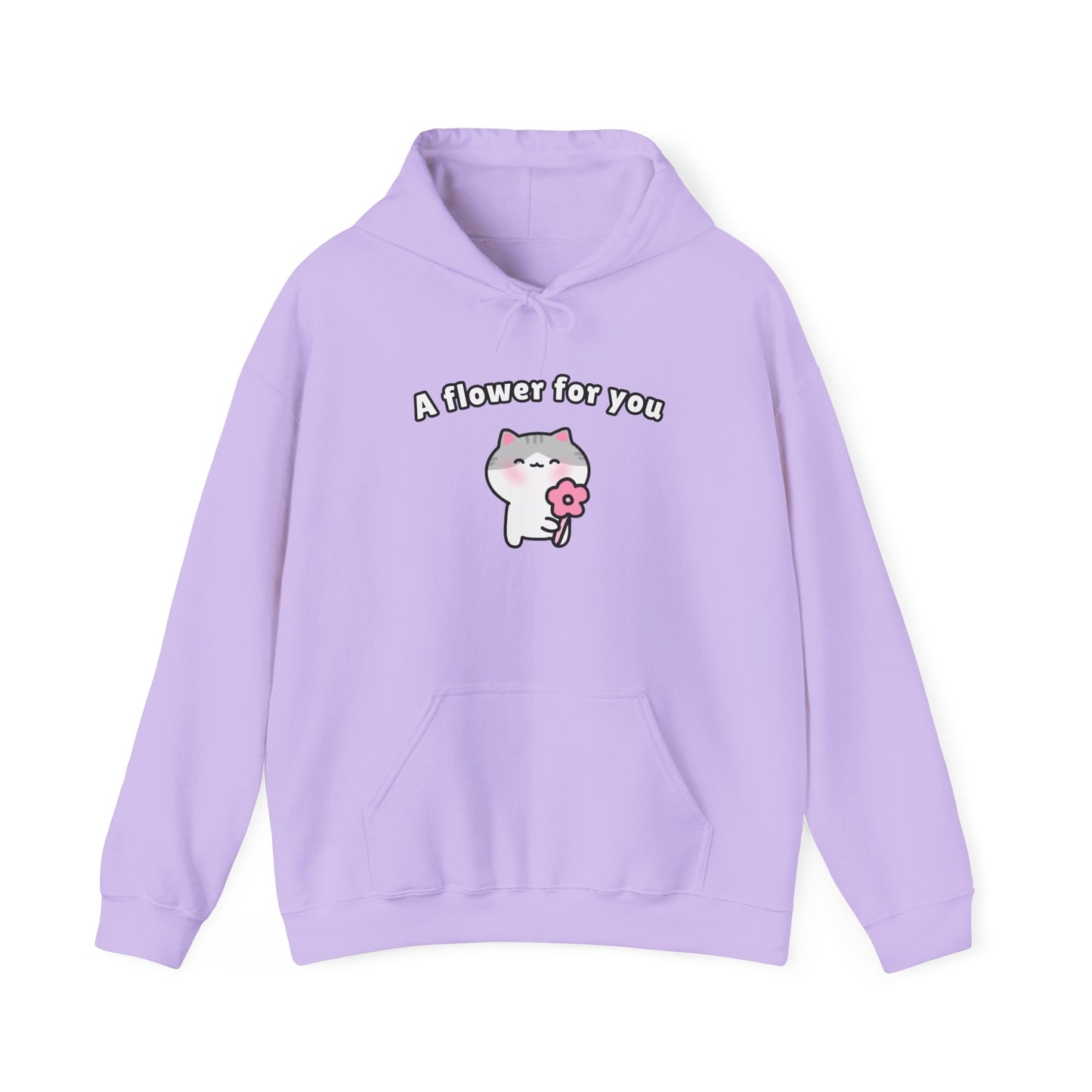 A Flower for You – Cozy Unisex Hoodie | Pudding Kitties