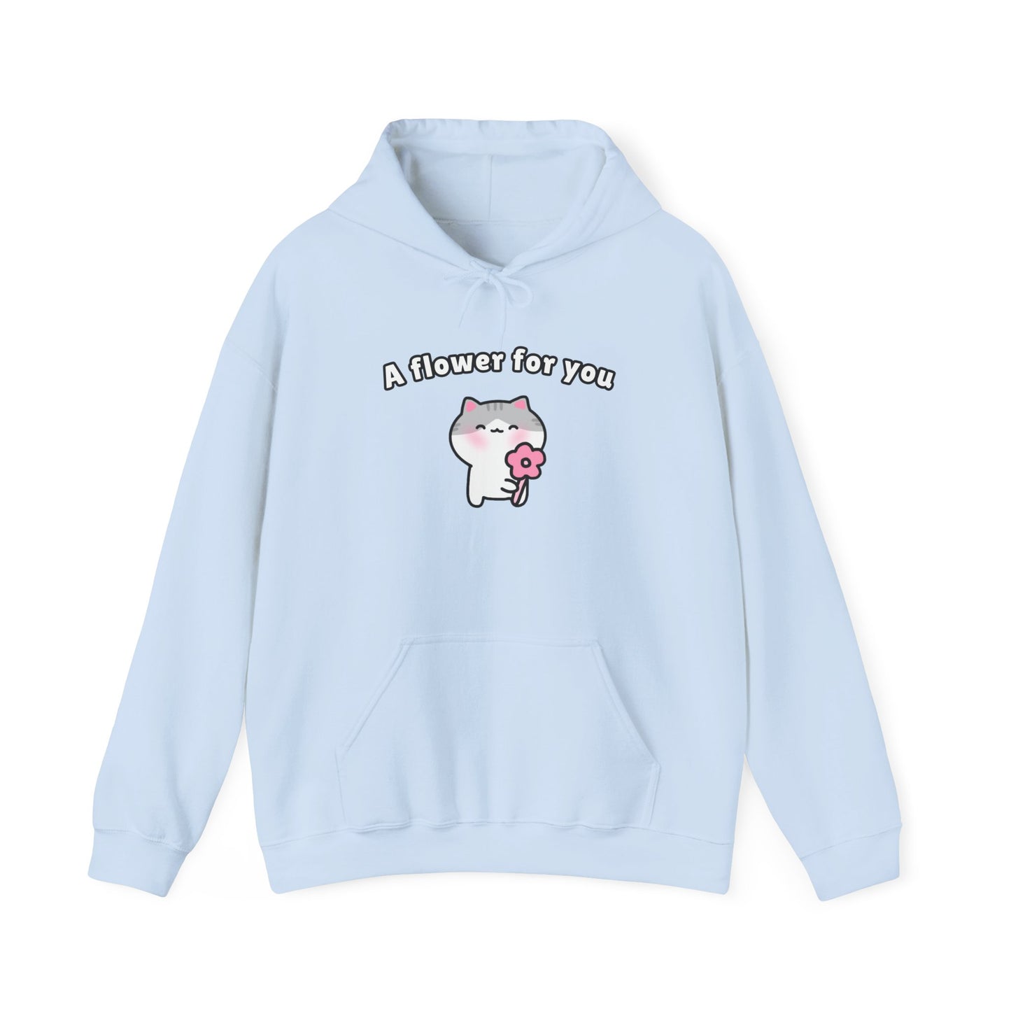 A Flower for You – Cozy Unisex Hoodie | Pudding Kitties