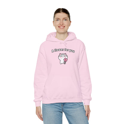 A Flower for You – Cozy Unisex Hoodie | Pudding Kitties