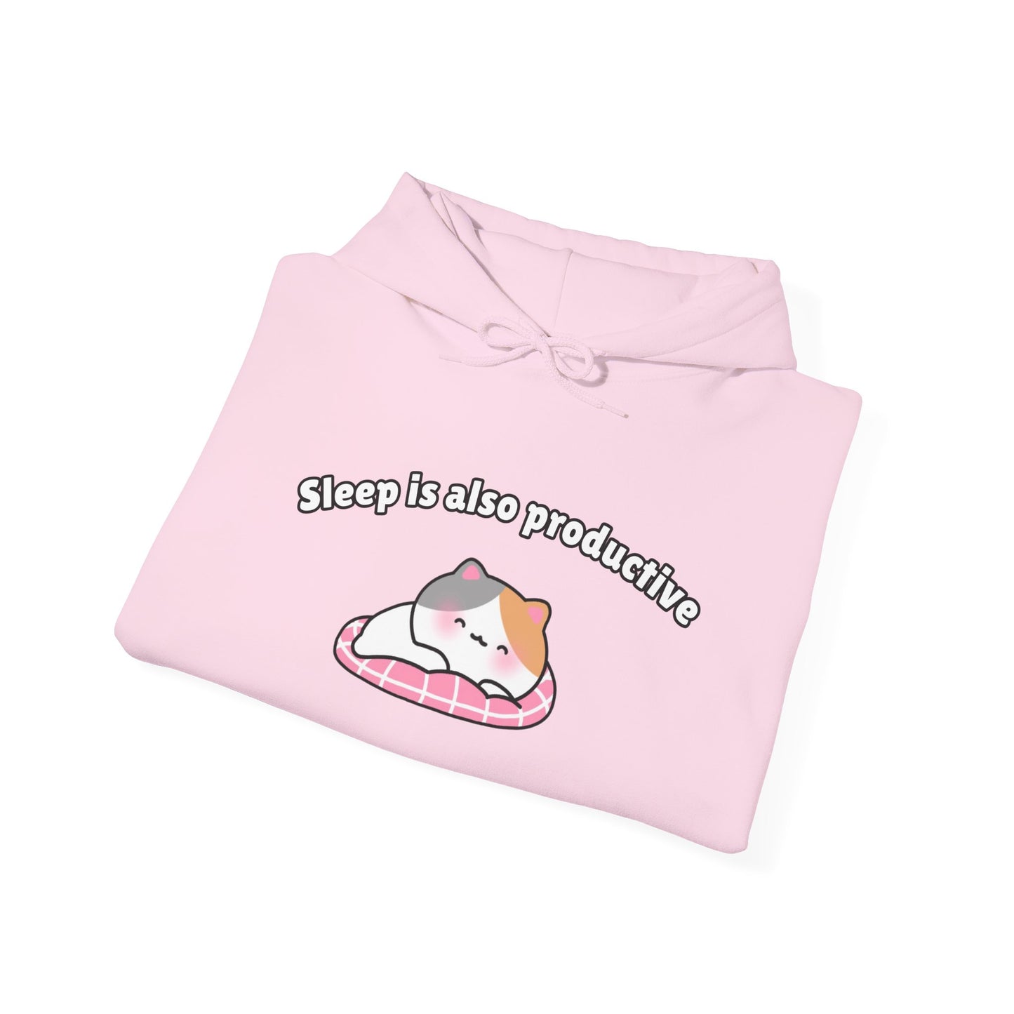 Sleep is also productive – Cozy Unisex Hoodie | Pudding Kitties