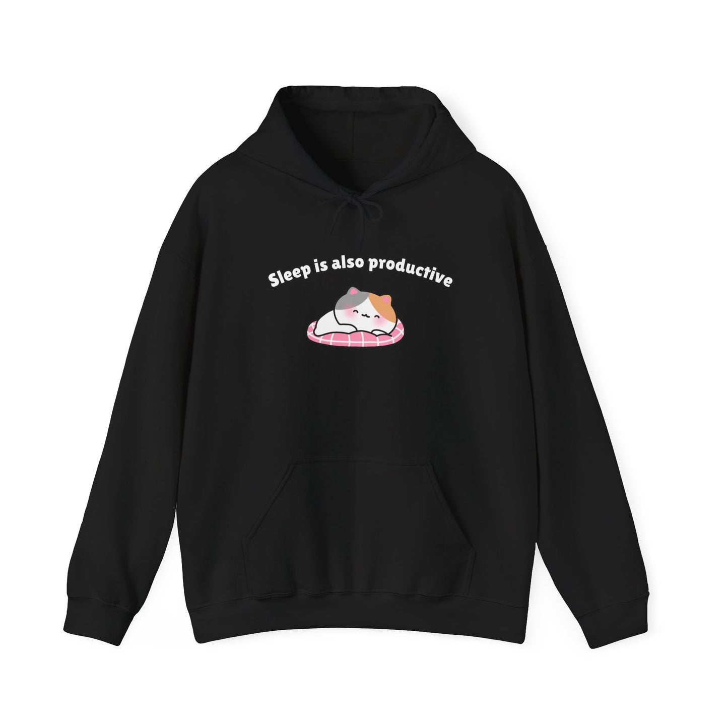 Sleep is also productive – Cozy Unisex Hoodie | Pudding Kitties