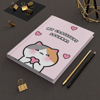 My Gratitude Journal - Pink Hardcover Journal Lined Pages | Pudding Kitties