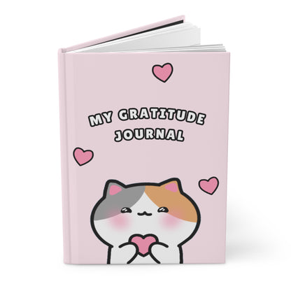 My Gratitude Journal - Pink Hardcover Journal Lined Pages | Pudding Kitties