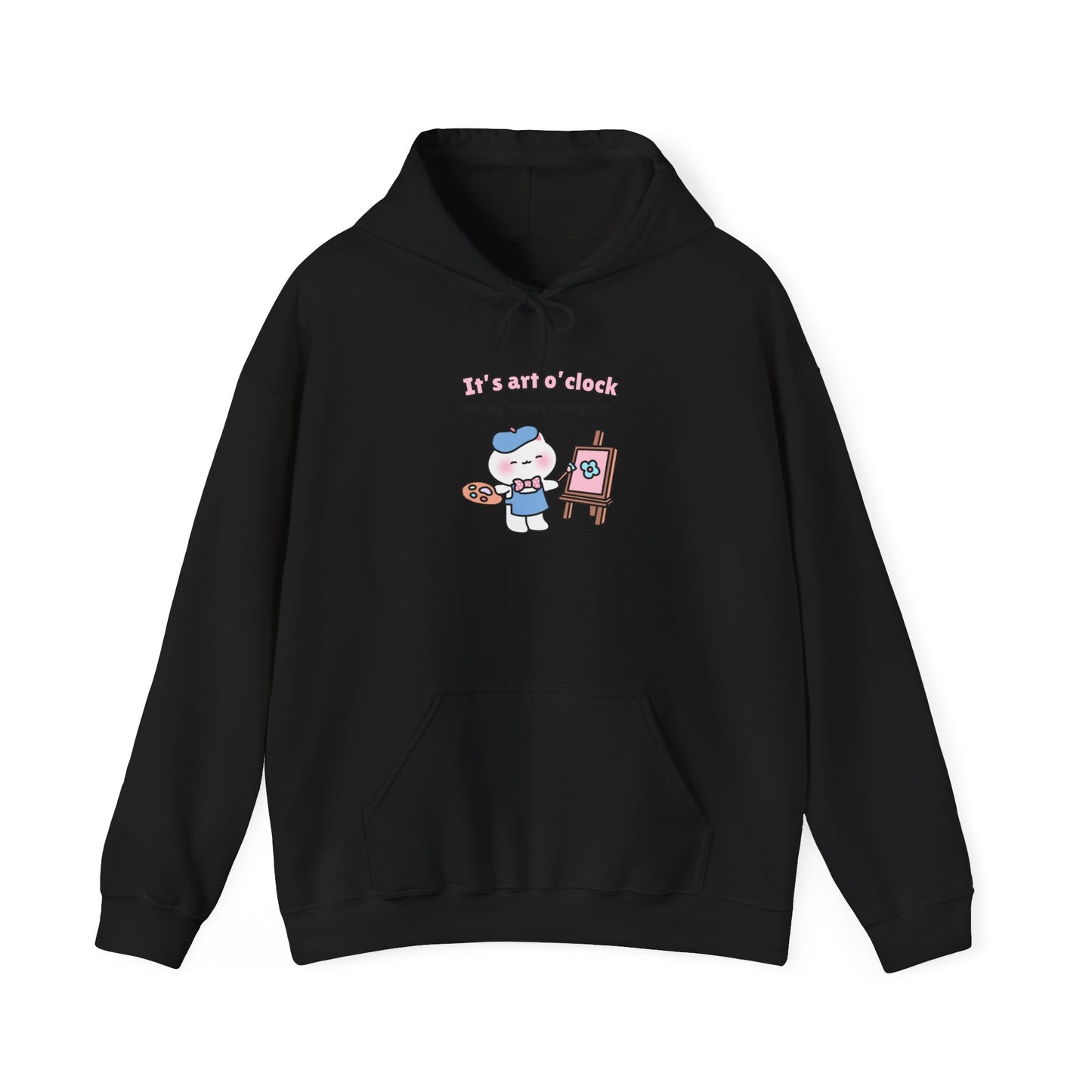 It's Art O'clock – Cozy Unisex Hoodie | Pudding Kitties