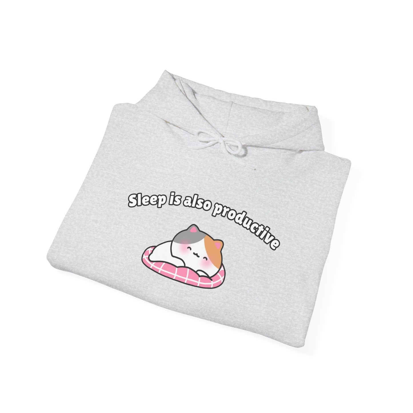 Sleep is also productive – Cozy Unisex Hoodie | Pudding Kitties