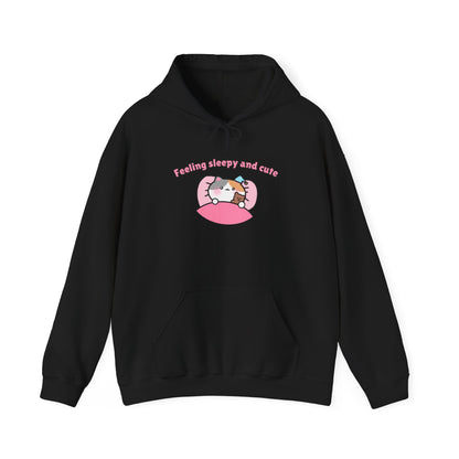 Feeling Sleepy and Cute – Cozy Unisex Hoodie | Pudding Kitties