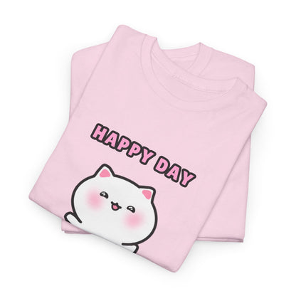 Happy Day Pink Pajama Tshirt | Pudding Kitties