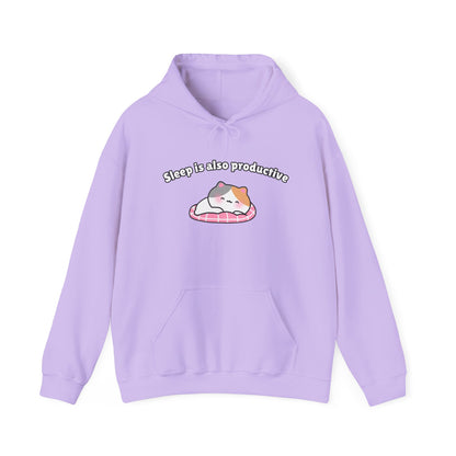 Sleep is also productive – Cozy Unisex Hoodie | Pudding Kitties