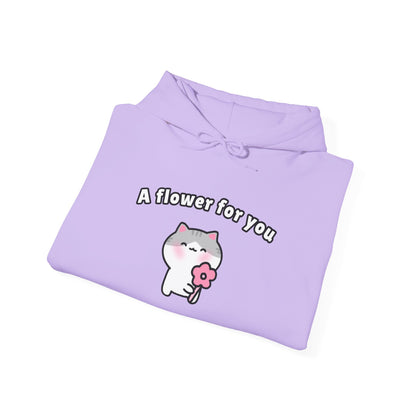 A Flower for You – Cozy Unisex Hoodie | Pudding Kitties