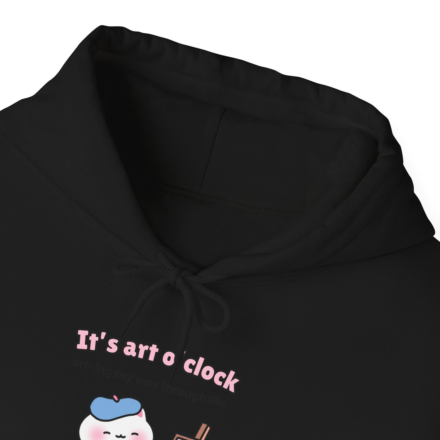 It's Art O'clock – Cozy Unisex Hoodie | Pudding Kitties