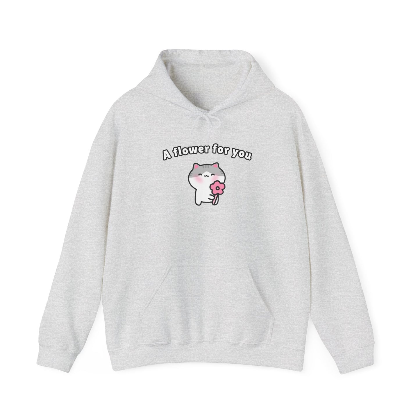 A Flower for You – Cozy Unisex Hoodie | Pudding Kitties