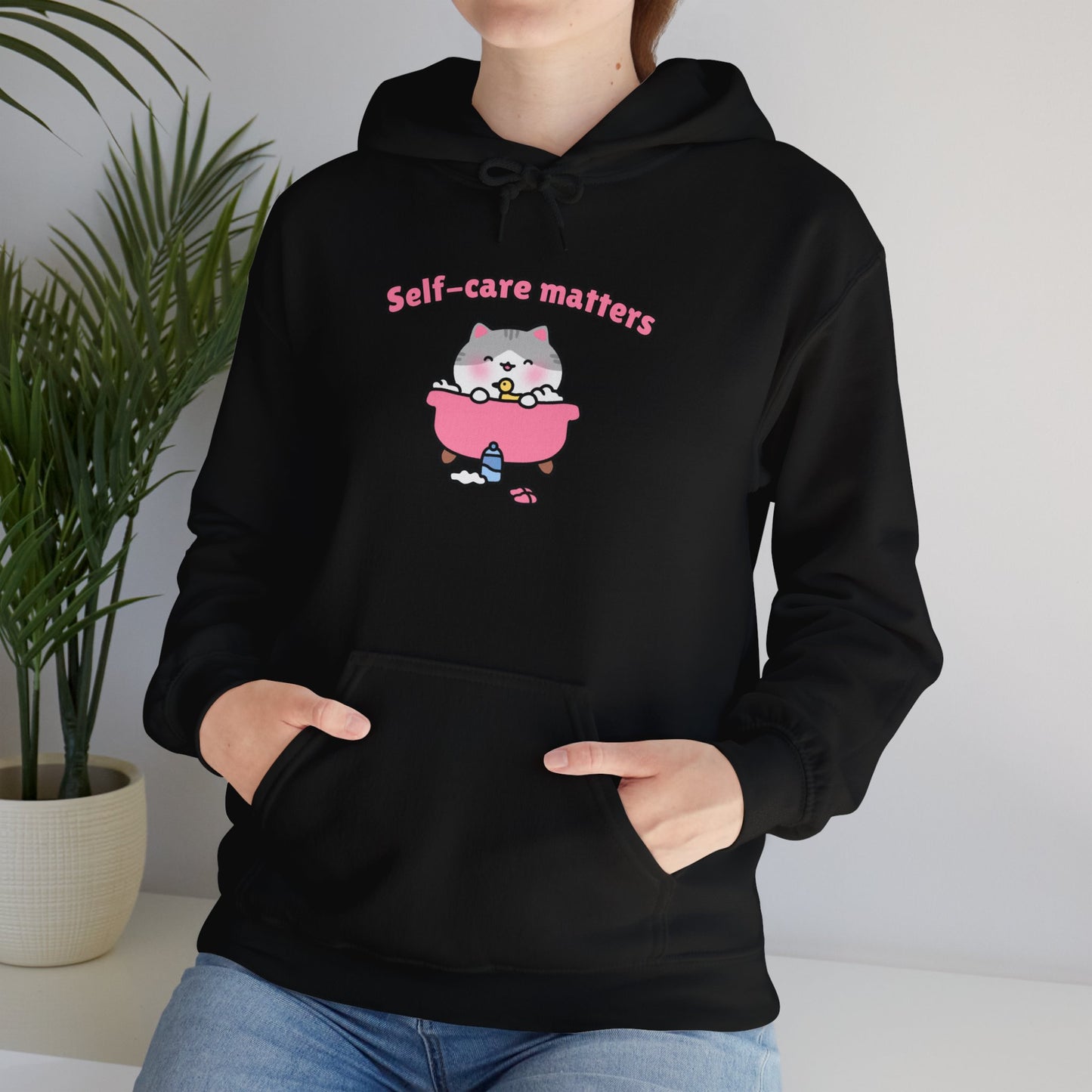 Self-Care Matters – Cozy Unisex Hoodie | Pudding Kitties