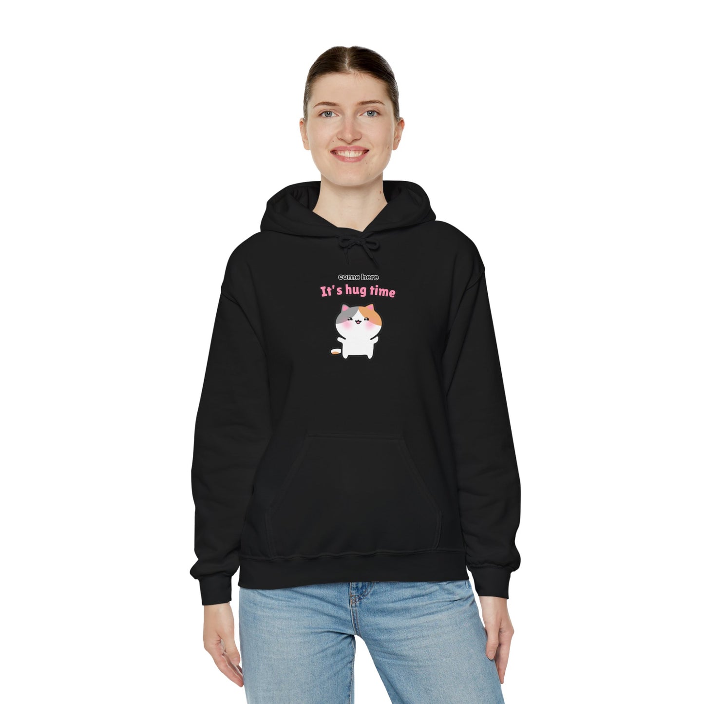 Come Here It's Hug Time – Cozy Unisex Hoodie | Pudding Kitties