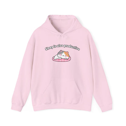 Sleep is also productive – Cozy Unisex Hoodie | Pudding Kitties