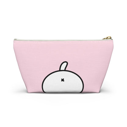 White Kitty Face & Tail - Cute Accessory Pouch | Pudding Kitties