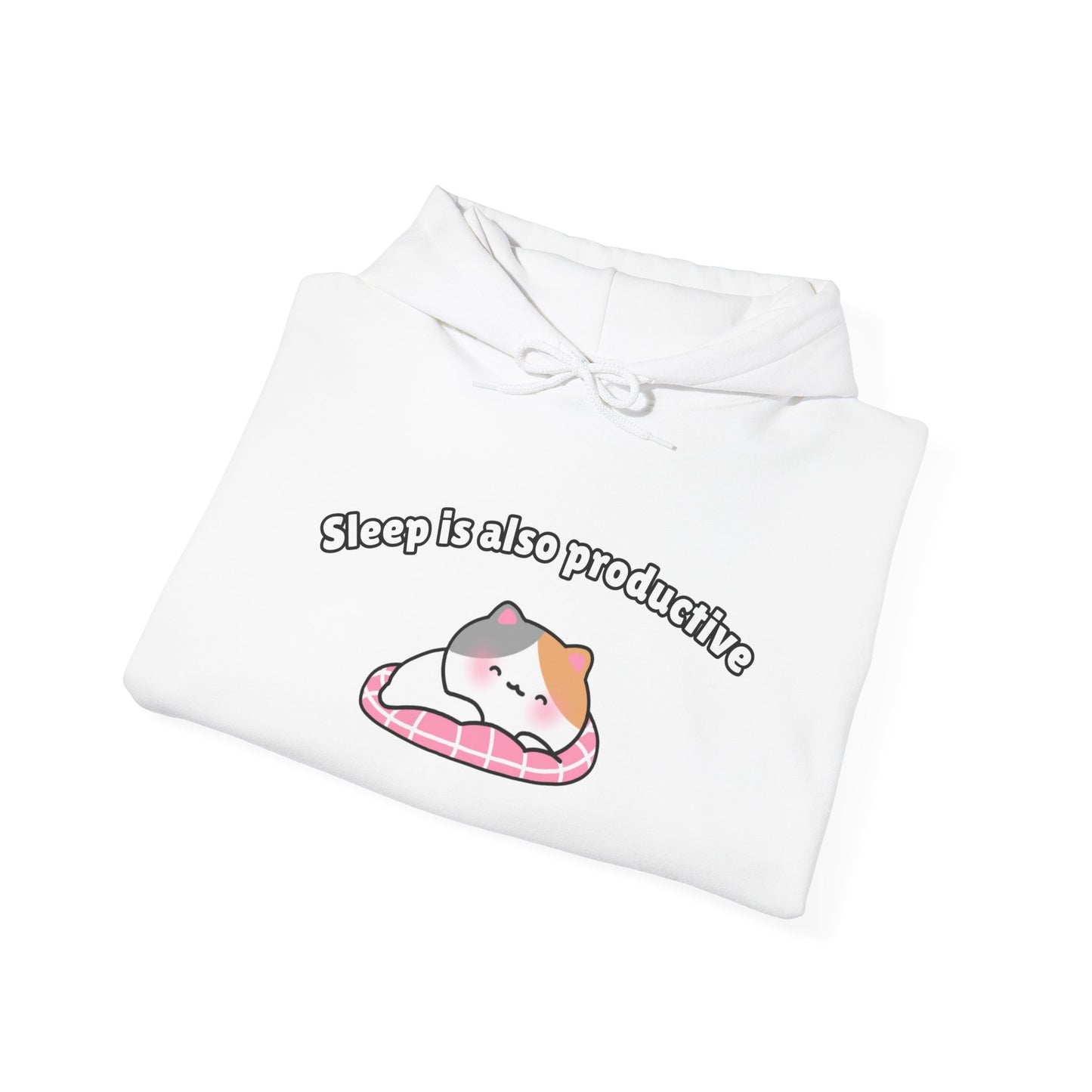 Sleep is also productive – Cozy Unisex Hoodie | Pudding Kitties