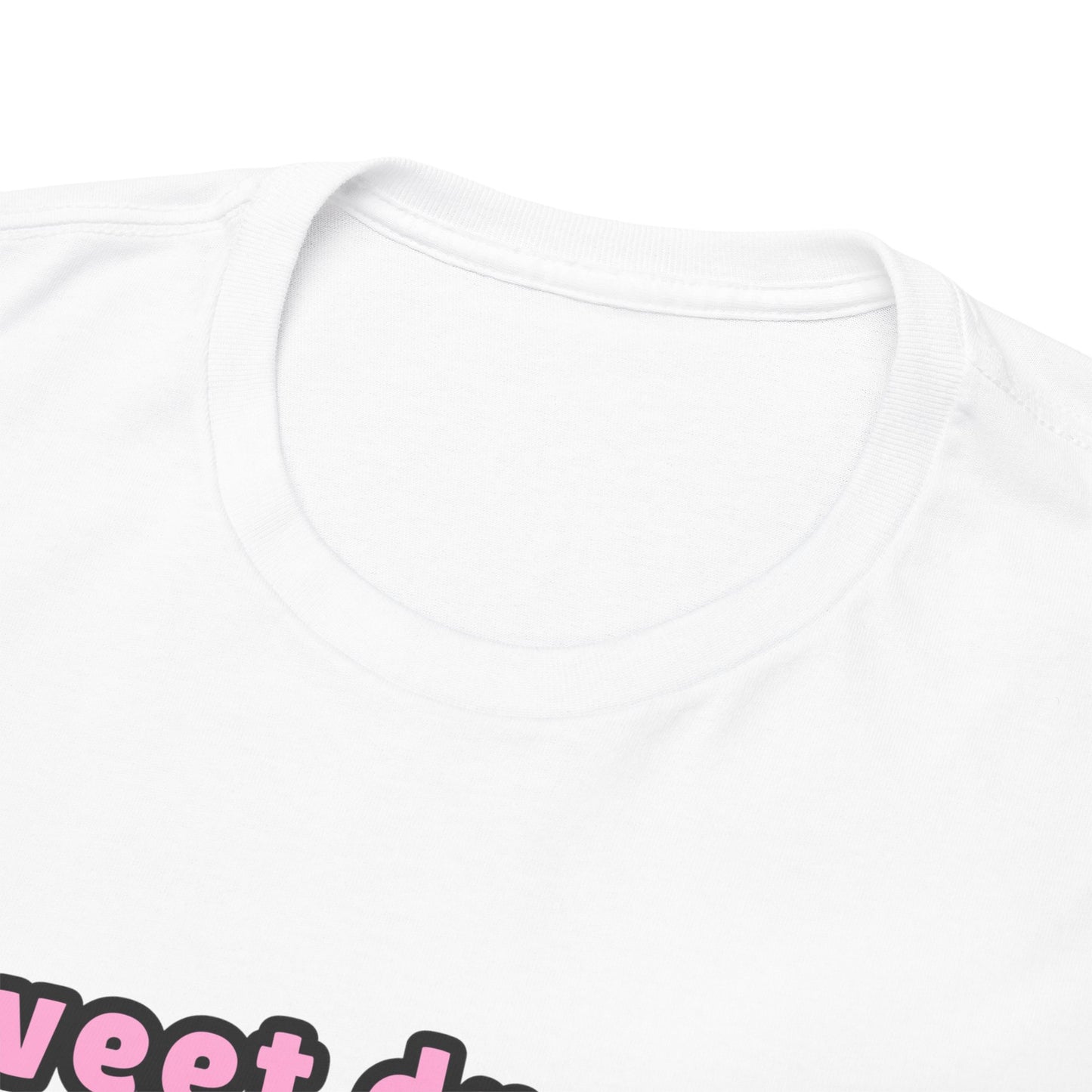 Sweet Dreams Pink Heart White Pajama Tshirt | Pudding Kitties