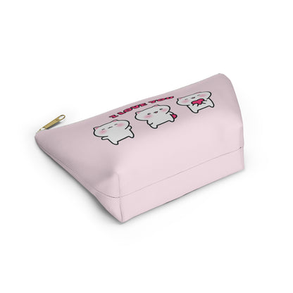 I Love You - Pink Small Accessory Pouch | Pudding Kitties