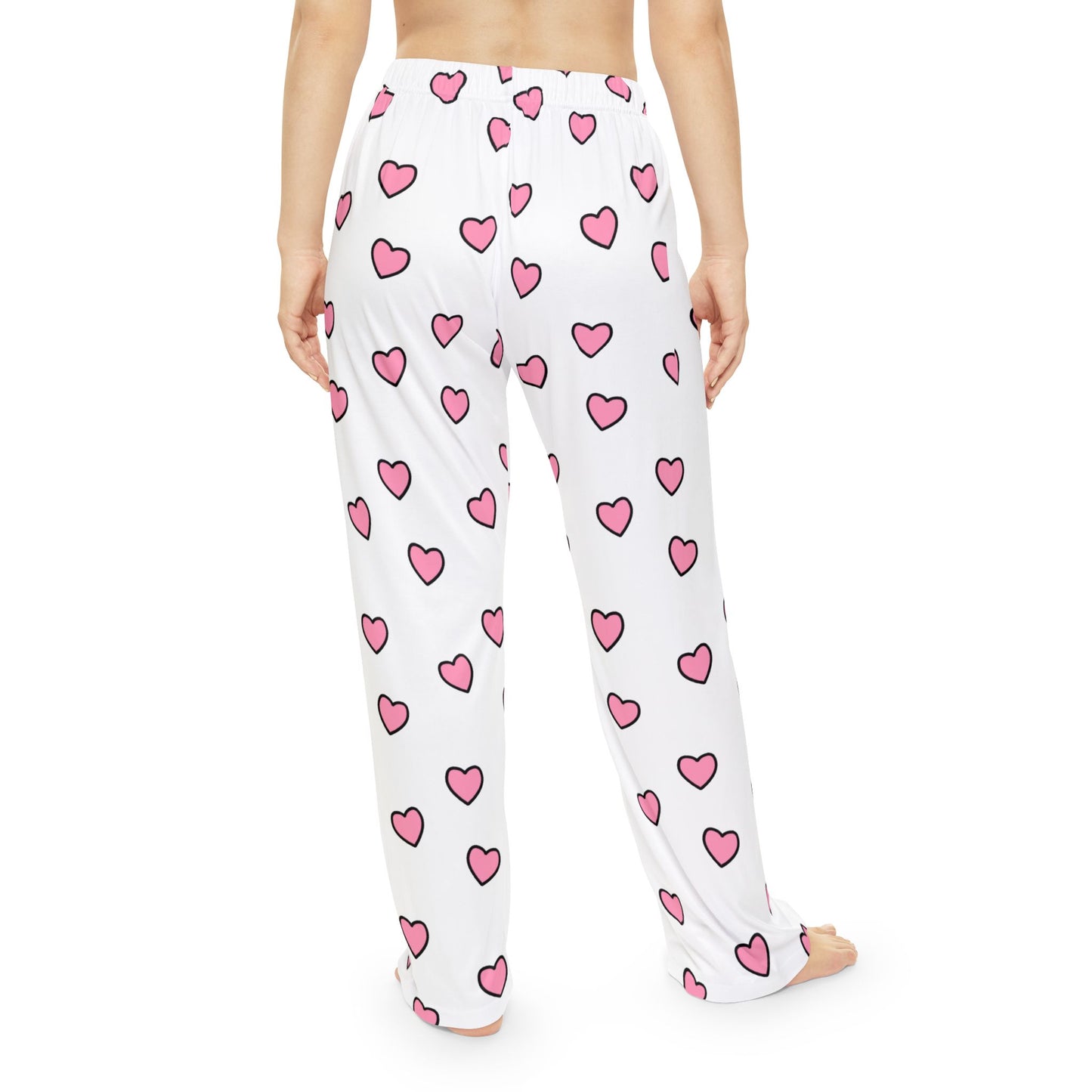 Pink Heart Pajama Bottoms | Pudding Kitties