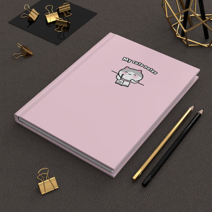 My Cute Notes - Pink Hardcover Journal Lined Pages | Pudding Kitties