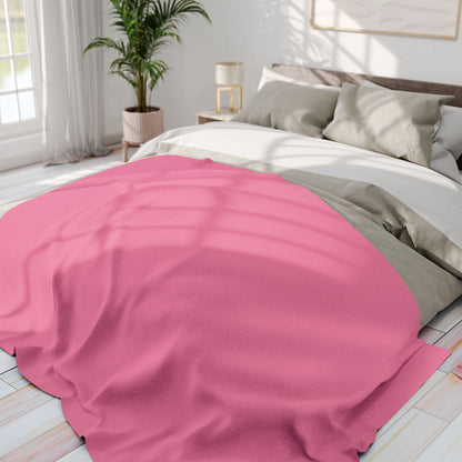 Simple Pink Blanket by Lofi Cute Kitties - Soft Arctic Fleece