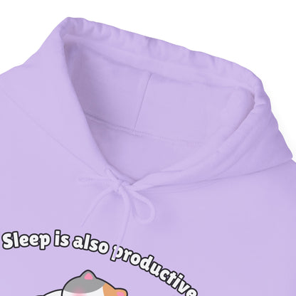 Sleep is also productive – Cozy Unisex Hoodie | Pudding Kitties