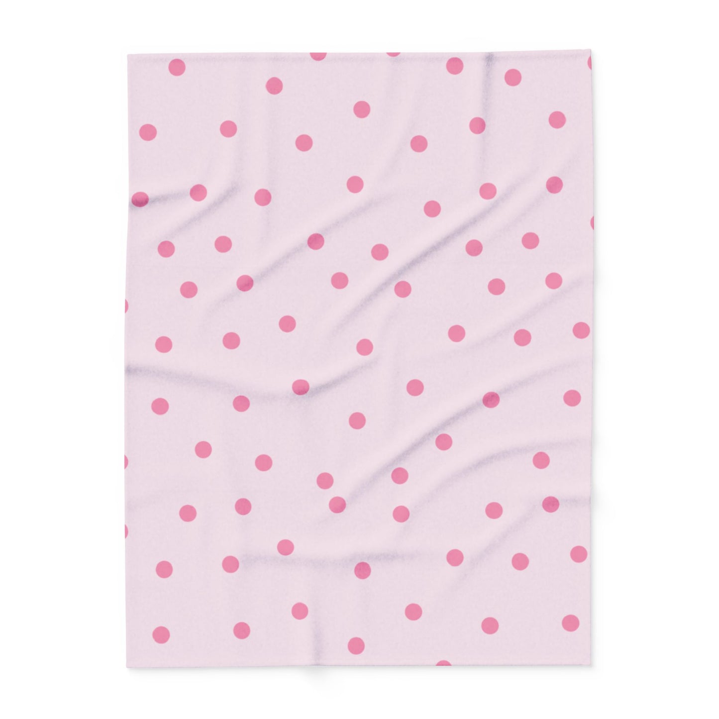 Soft Pink Blanket with White Dots by Lofi Cute Kitties - Soft Arctic Fleece