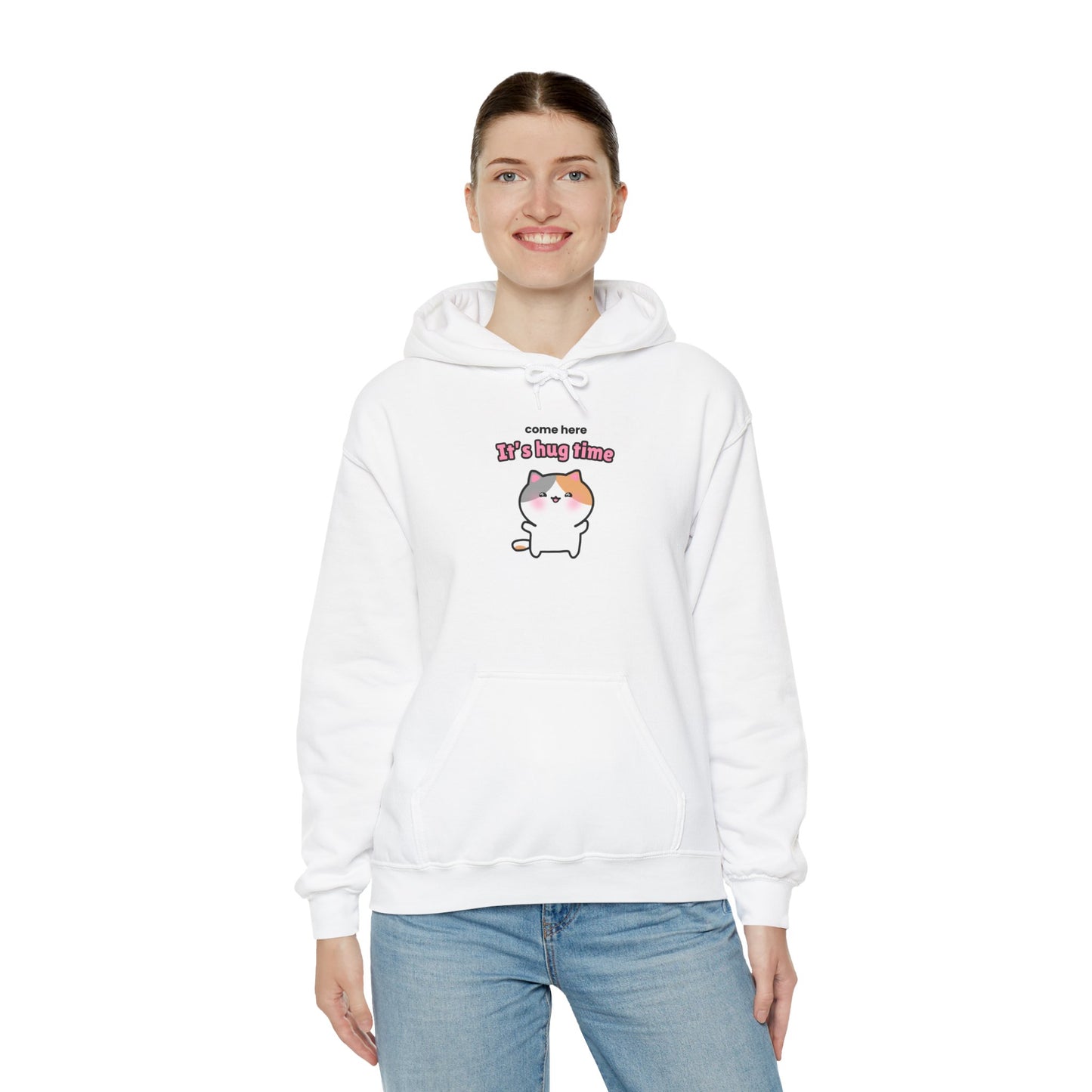 Come Here It's Hug Time – Cozy Unisex Hoodie | Pudding Kitties