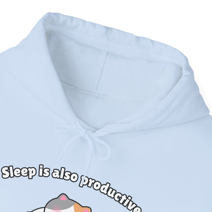 Sleep is also productive – Cozy Unisex Hoodie | Pudding Kitties