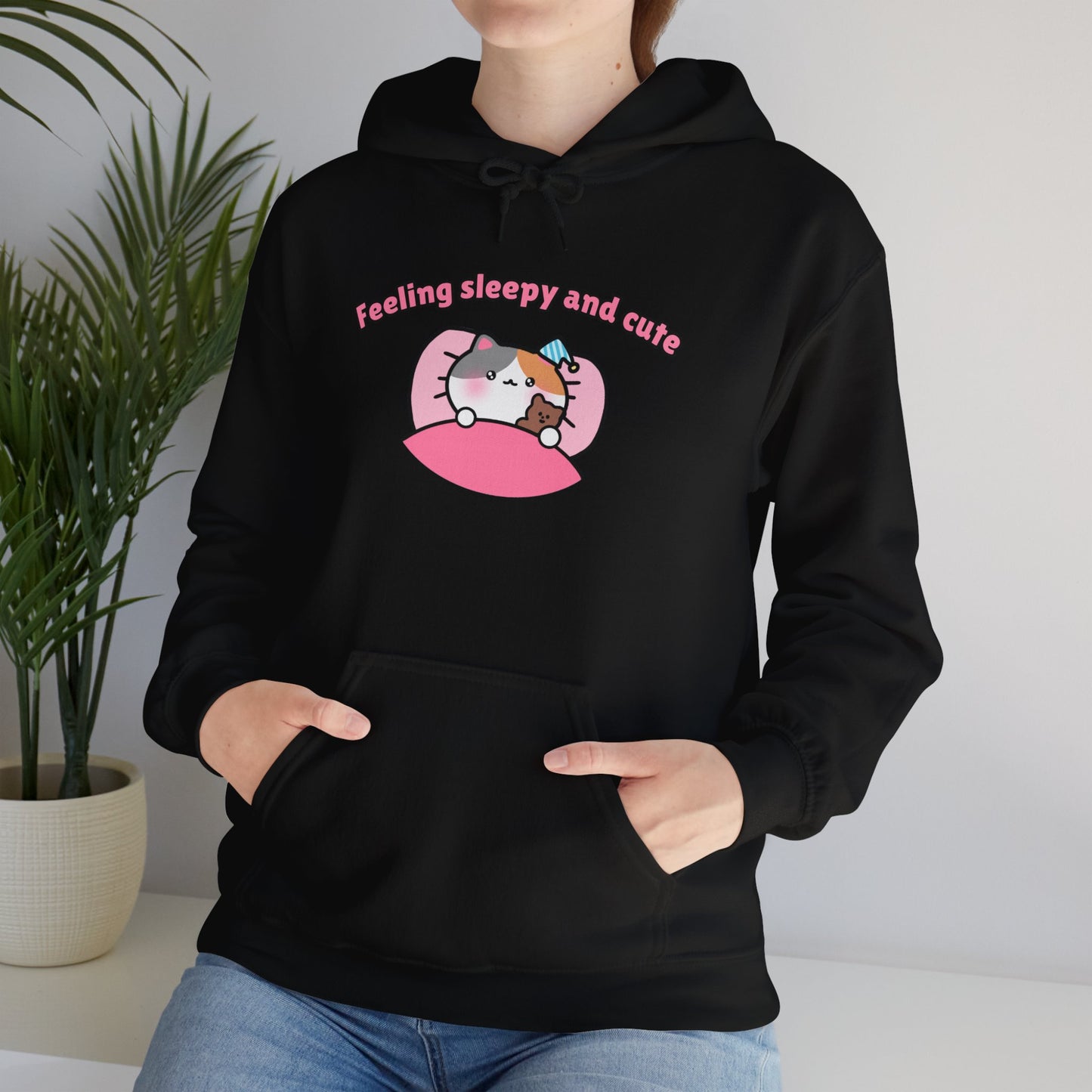 Feeling Sleepy and Cute – Cozy Unisex Hoodie | Pudding Kitties