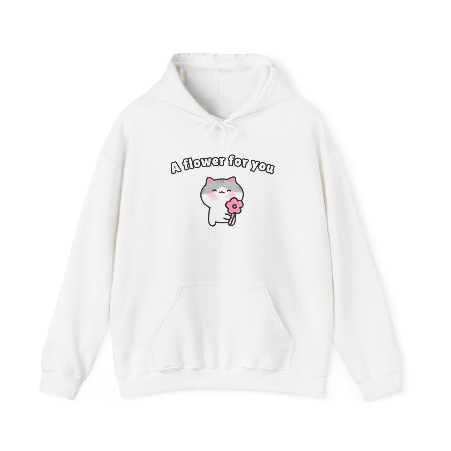 A Flower for You – Cozy Unisex Hoodie | Pudding Kitties