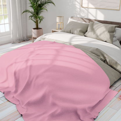 Simple Light Pink Blanket by Lofi Cute Kitties - Soft Arctic Fleece