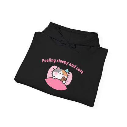 Feeling Sleepy and Cute – Cozy Unisex Hoodie | Pudding Kitties