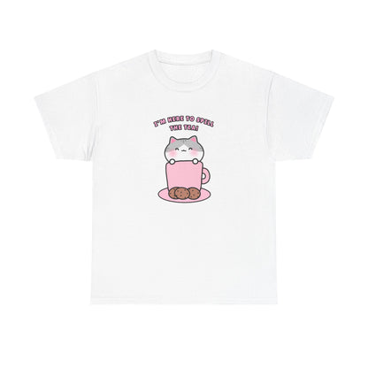 Spill the Tea White Pajama Tshirt | Pudding Kitties