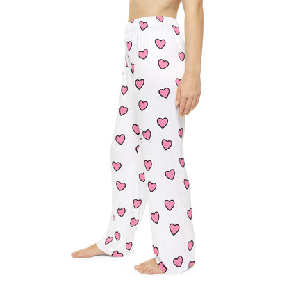 Pink Heart Pajama Bottoms | Pudding Kitties