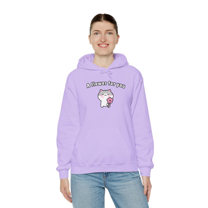 A Flower for You – Cozy Unisex Hoodie | Pudding Kitties