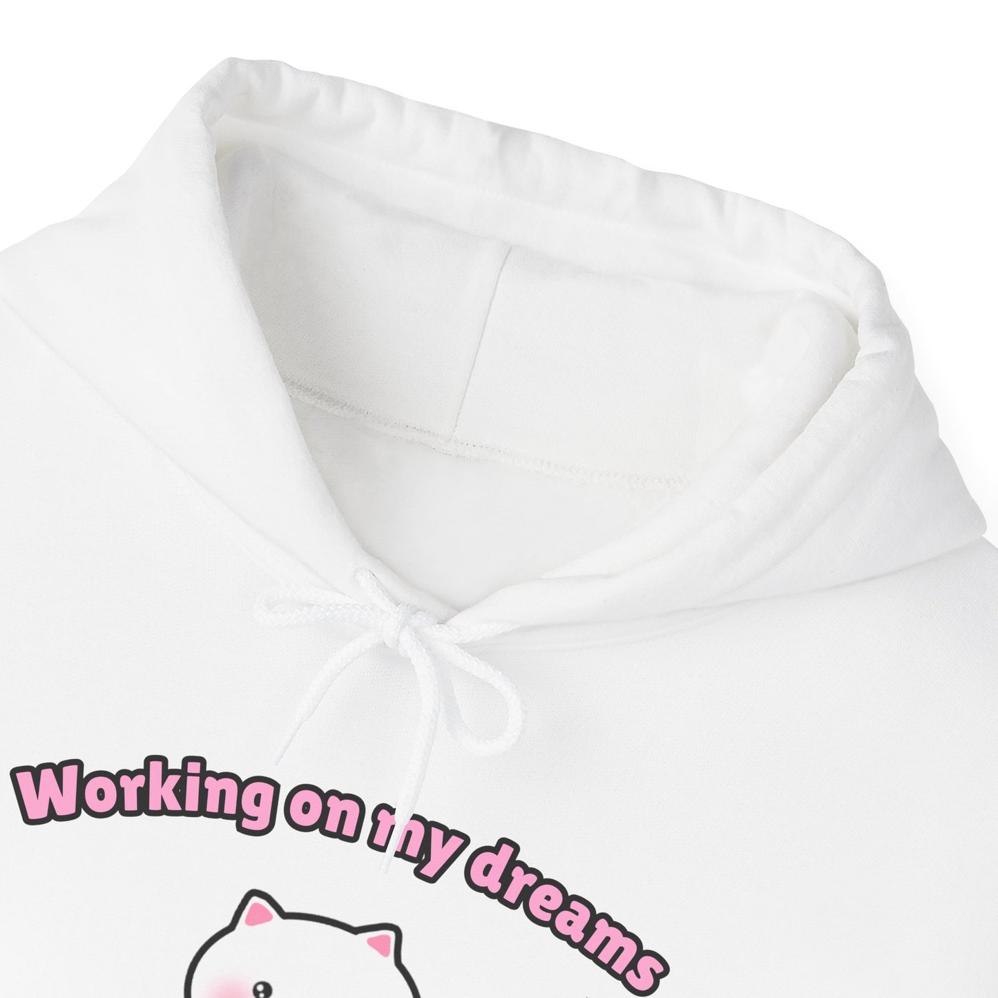 Working on my Dreams – Cozy Unisex Hoodie | Pudding Kitties