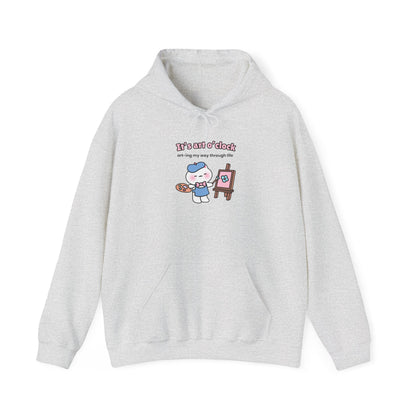 It's Art O'clock – Cozy Unisex Hoodie | Pudding Kitties