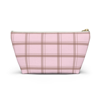 Cookie - Brown Stripes Pink Small Accessory Pouch | Pudding Kitties