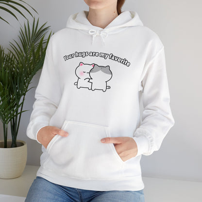 Your Hugs are my Favorite – Cozy Unisex Hoodie | Pudding Kitties