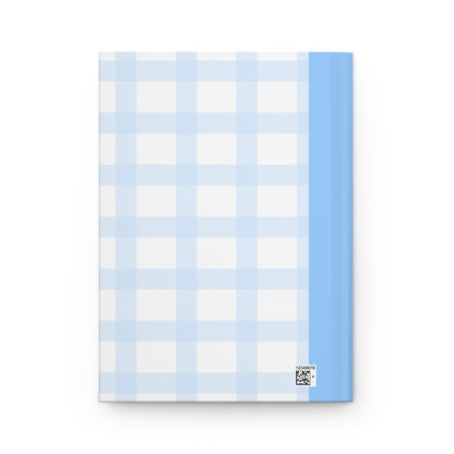 Productive Day - Blue Checkered Hardcover Journal Lined Pages | Pudding Kitties