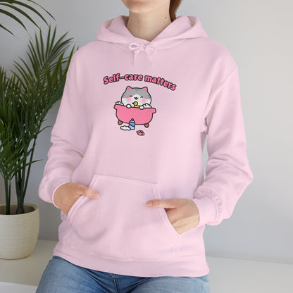 Self-Care Matters – Cozy Unisex Hoodie | Pudding Kitties