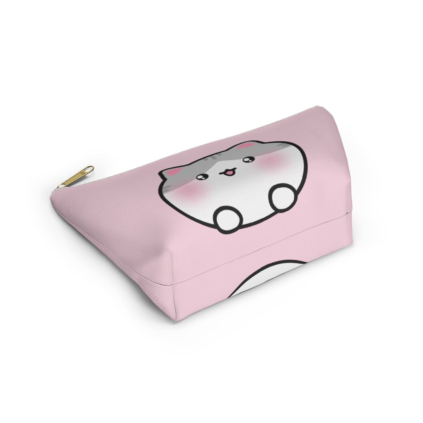 Grey Kitty Face & Tail - Cute Accessory Pouch | Pudding Kitties